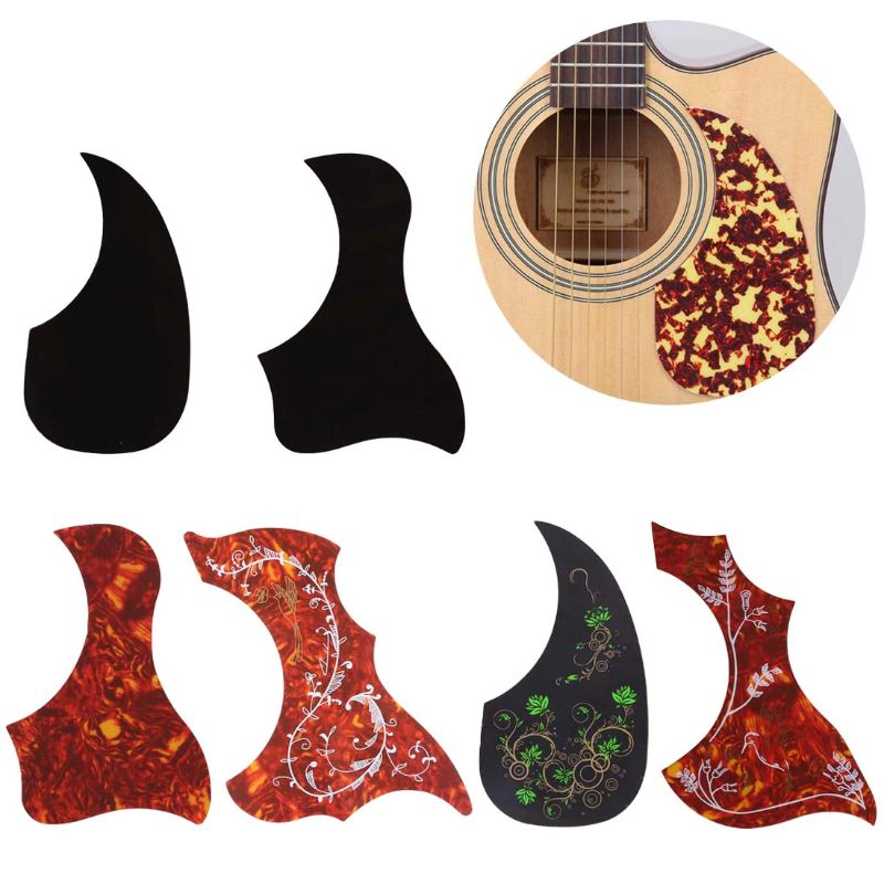 Acoustic Guitar Pickguard Self-adhesive Standard Black - Moku Custom ...